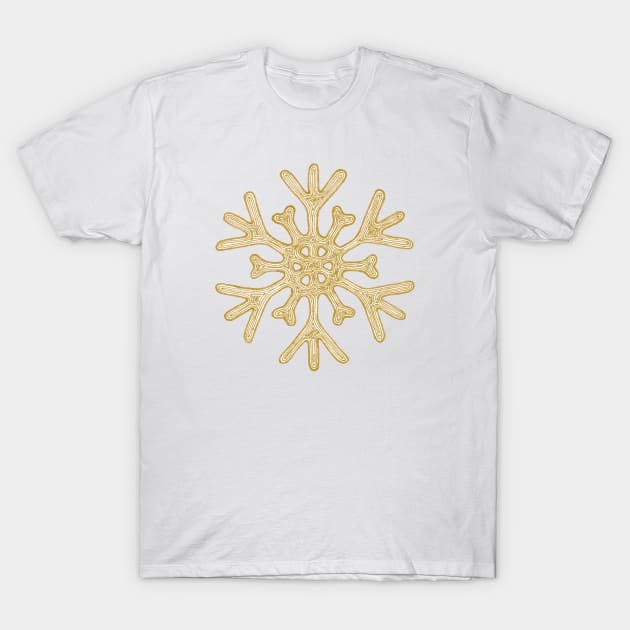 Snowflake (yellow) T-Shirt by calenbundalas